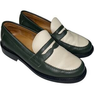 Aime Leon Dore Green Cream Penny Loafer     Size: 7 Men's
